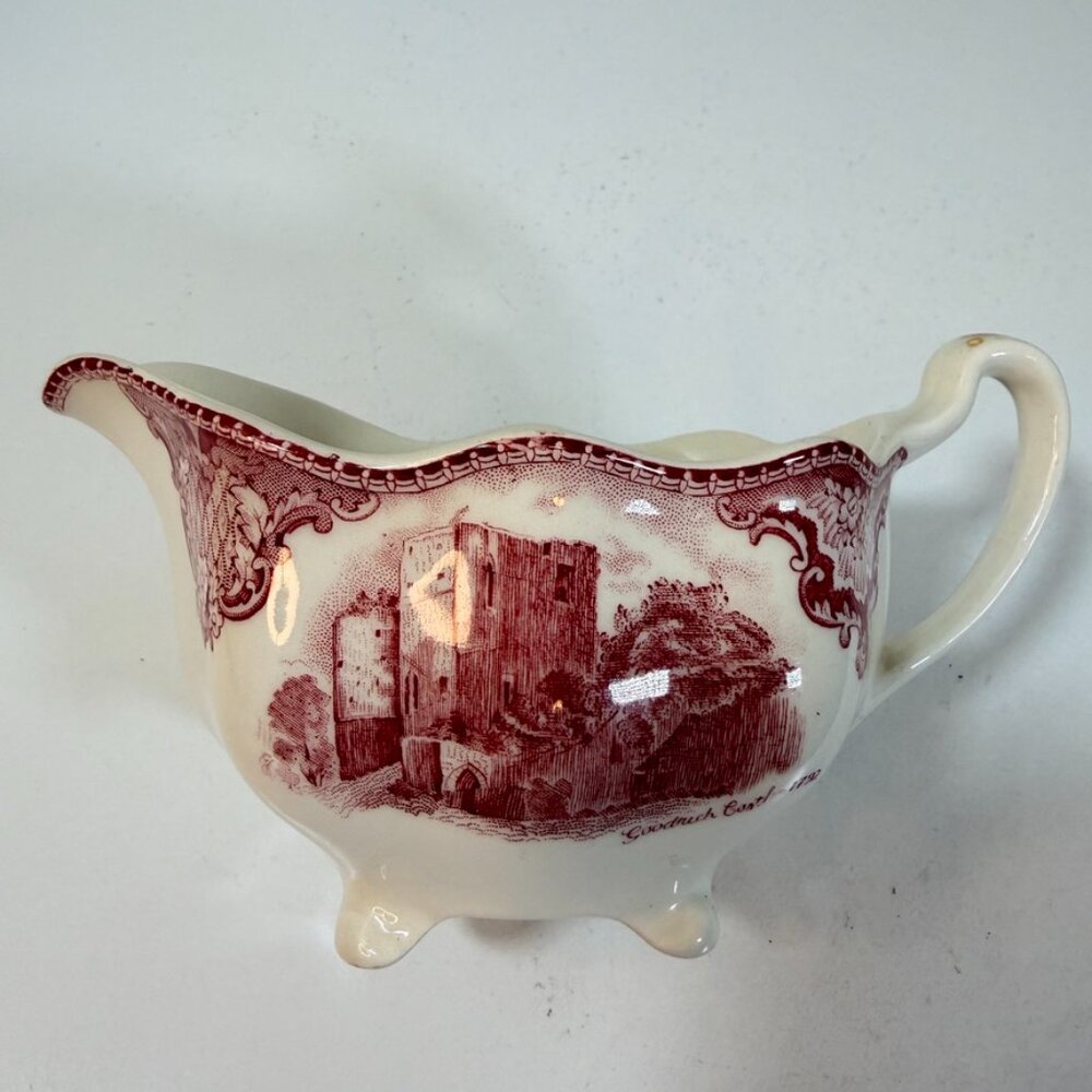 Vintage Johnson Brothers Old Britain Castles Pink Creamer Transferware Goodrich - Picture 10 of 16